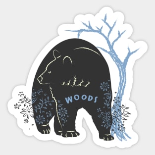 Bear in the Woods Sticker